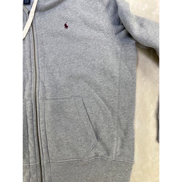 POLO RALPH LAUREN Vintage Grey Full Zip Men’s Thermal Lined Hoodie Sweater XXL - Picture 14 of 16